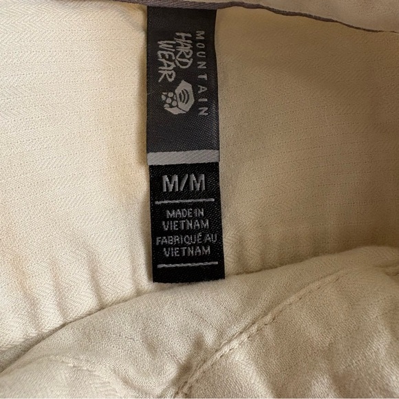 Mountain Hardwear Cream Long Sleeve Cotton-Linen Blend Tunic Top Women’s M - Picture 4 of 6